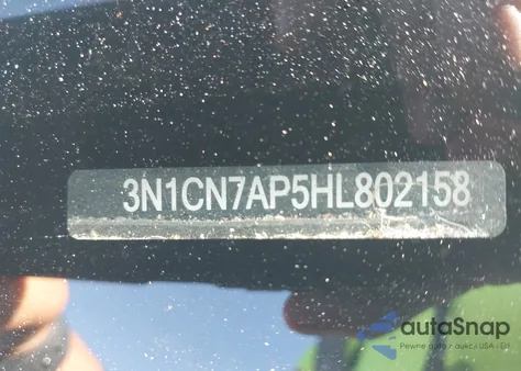 2017 Nissan Versa 1.6 Sv from USA, damaged, VIN 3N1CN7AP5HL802158